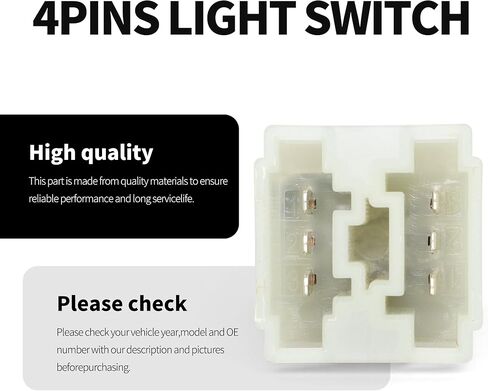 HiSport 0015453109 Brake Light Switch Lamp 6 Pins - Compatible with Mercedes-Benz C280 E430 S350 G550 SL500 SLK320 CL600 CLK55 Dodge Sprinter 3500 Sprinter 2500 Chrysler Crossfire 1999-2010 in Saudi Arabia