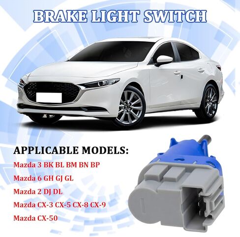 مفتاح ضوء الفرامل الجديد للسيارة 4Pin، OEM# 4838697 BN7N66490 8T4T-9G854-AA استبدال مفتاح مصباح إيقاف السيارة، ملحقات خارجية للسيارات، متوافق مع CX-3 CX-5 CX-8 in Kuwait
