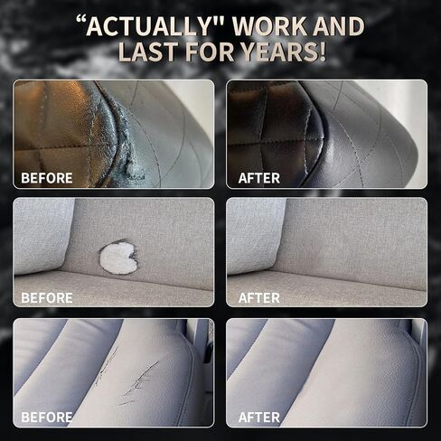 2025 New Advanced Leather Repair Gel, Upgrade Leather Repair Kit for Car Seat Vinyl Repair Kit, Professional Leather Repair Coloured Cream Gel, Multifunctional Couch and Jacket Repair Kit (Grey) in Saudi Arabia