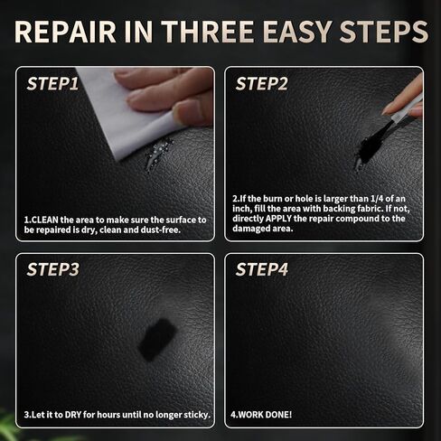 2025 New Advanced Leather Repair Gel, Upgrade Leather Repair Kit for Car Seat Vinyl Repair Kit, Professional Leather Repair Coloured Cream Gel, Multifunctional Couch and Jacket Repair Kit (Grey) in Saudi Arabia