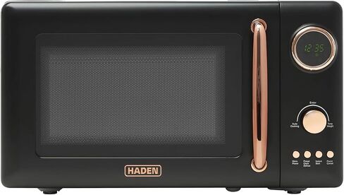 Haden 700 Watt 0.7 Cubic Foot Microwave Oven with Digital Controls, Defrost, and Instant Start Countertop Small Appliance, Putty/Chrome | Defrost, and Instant Start Countertop Small Appliance, Putty/Chrome in Kuwait