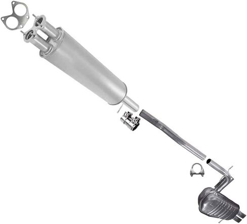 Exhaust Resonator Pipe Muffler Kit Compatible for 2007-2014 Volvo XC90 3.2L | Northeastern Exhaust | Free Gasket, Clamp and Sleeve Included | Direct-Fit Replacement in Saudi Arabia