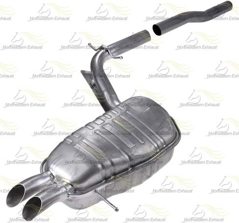 Exhaust Resonator Pipe Muffler Kit Compatible for 2007-2014 Volvo XC90 3.2L | Northeastern Exhaust | Free Gasket, Clamp and Sleeve Included | Direct-Fit Replacement in Saudi Arabia