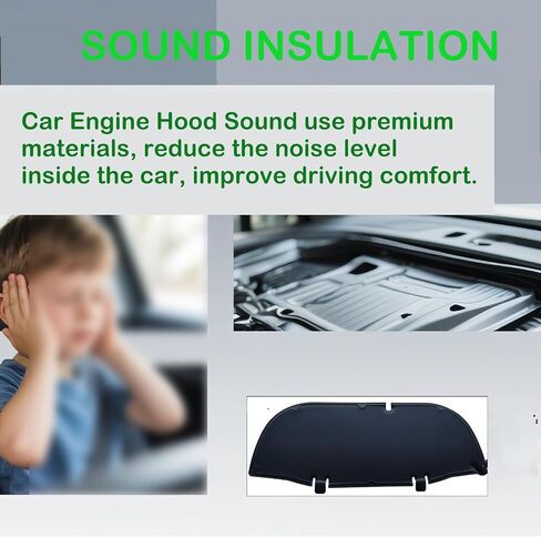 Car Front Engine Hood Pad for Chevrolet Malibu 2012 2013 2014 2015 2016 2017 2018, Heat Sound Insulation Mats Cotton Front Hood Engine Mat Pad Flame Retardant Insulation Cotton Fireproof Cover in Saudi Arabia