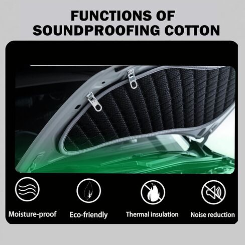 Car Front Engine Hood Pad for Chevrolet Malibu 2012 2013 2014 2015 2016 2017 2018, Heat Sound Insulation Mats Cotton Front Hood Engine Mat Pad Flame Retardant Insulation Cotton Fireproof Cover in Saudi Arabia