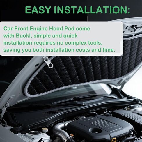 Car Front Engine Hood Pad for Chevrolet Malibu 2012 2013 2014 2015 2016 2017 2018, Heat Sound Insulation Mats Cotton Front Hood Engine Mat Pad Flame Retardant Insulation Cotton Fireproof Cover in Saudi Arabia