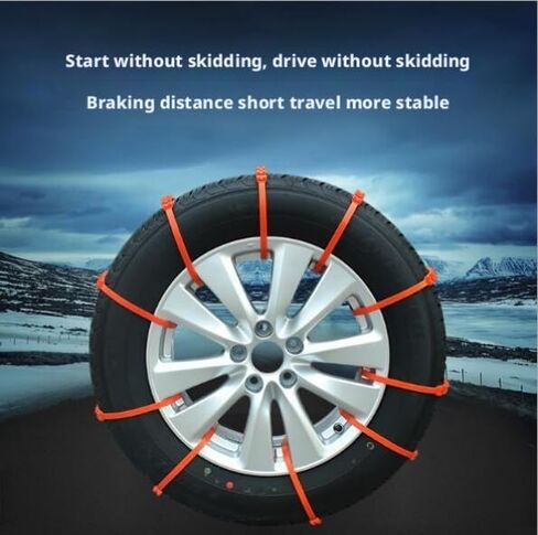 سلاسل الثلوج للسيارة Skoda Enyaq iV 2020 2021 2022 2023 2024 2025، سلاسل إطارات ذات قبضة قوية وقابلة للتعديل مع سلاسل ثلج مسننة غير قابلة للانزلاق وقابلة لإعادة الاستخدام، 30 قطعة in Kuwait