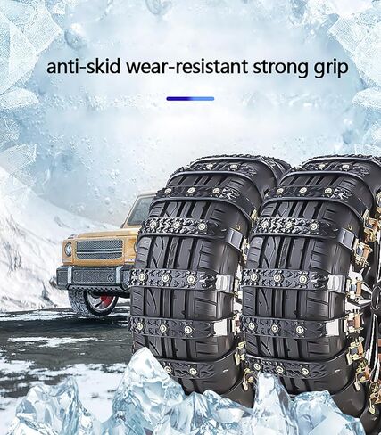 Snow Chains Tire For CR-V e:PHEV 2024 6. Generation,Portable Adjustable & Strong Grip Tire Chains with Serrated Non-Slip Design,Durable,A/Orange-10PCS in Saudi Arabia