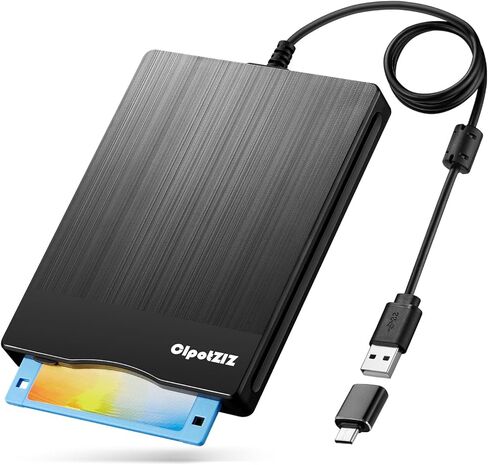 قارئ القرص المرن 3.5 بوصة خارجي USB A&C محرك الأقراص المرنة 3 1/2 محرك الأقراص المرنة/محول/مشغل/قارئ/نقل لأجهزة الكمبيوتر المحمول المكتبية المتوافقة مع نظام التشغيل Windows 11/10 (نسيج متجمد) in Kuwait