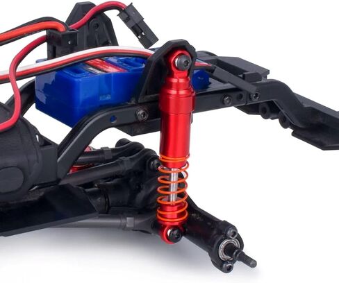 ممتص الصدمات من الألومنيوم TRX4M مقاس 52 مم مع زيت مملوء بالزيت لـ 1/18 RC Crawler TRX-4M Bronco Defender ترقية أجزاء (أحمر 4 قطع) in Kuwait