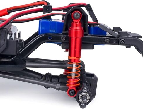ممتص الصدمات من الألومنيوم TRX4M مقاس 52 مم مع زيت مملوء بالزيت لـ 1/18 RC Crawler TRX-4M Bronco Defender ترقية أجزاء (أحمر 4 قطع) in Kuwait