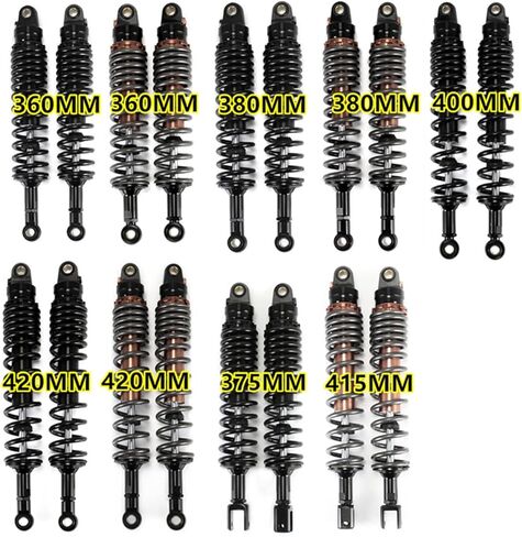 Motorcycle Off-Road Moto Dirt Bike Rear Front Shock Absorber Suspension Failling Protect 360 380 400 420 375 415 Compatible with Titanium Black(400mm Titanium) in Saudi Arabia