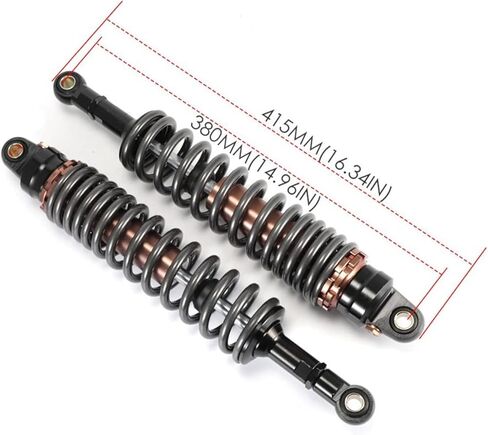 Motorcycle Off-Road Moto Dirt Bike Rear Front Shock Absorber Suspension Failling Protect 360 380 400 420 375 415 Compatible with Titanium Black(400mm Titanium) in Saudi Arabia