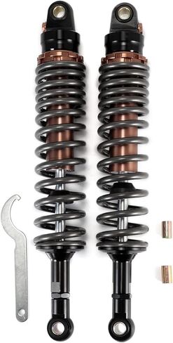 Motorcycle Off-Road Moto Dirt Bike Rear Front Shock Absorber Suspension Failling Protect 360 380 400 420 375 415 Compatible with Titanium Black(400mm Titanium) in Saudi Arabia