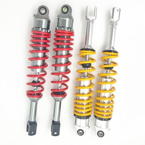 27mm Fork 390mm 385mm Motorcycle Air Shock absorbers Replacement Compatible with Suzuki Compatible with Yamaha Compatible with Kawasaki Scooter ATV(385MM Red) in Saudi Arabia