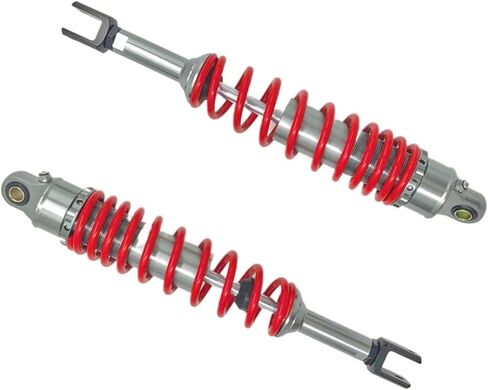 27mm Fork 390mm 385mm Motorcycle Air Shock absorbers Replacement Compatible with Suzuki Compatible with Yamaha Compatible with Kawasaki Scooter ATV(385MM Red) in Saudi Arabia