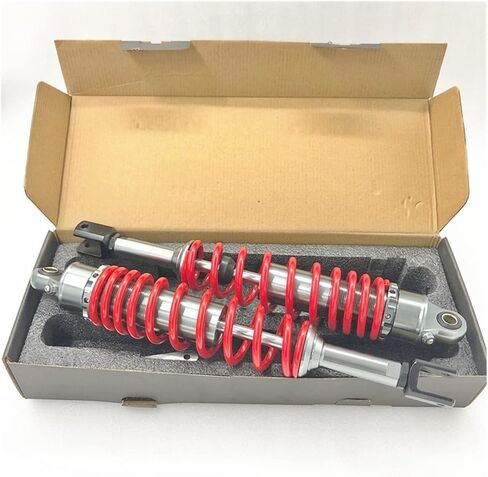 27mm Fork 390mm 385mm Motorcycle Air Shock absorbers Replacement Compatible with Suzuki Compatible with Yamaha Compatible with Kawasaki Scooter ATV(385MM Red) in Saudi Arabia