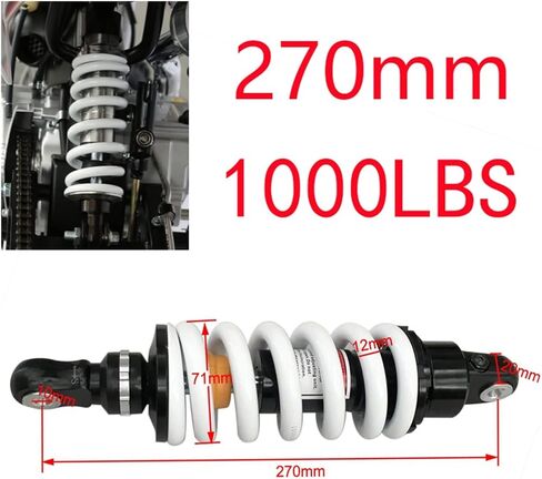 270mm 10.5" 1000LBS Damping Rear Shocks Absorber/Suspension Compatible with Dirt Pit Bikes Kayo Compatible with Apollo Bosuer Xmotos in Saudi Arabia