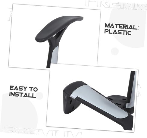 Veemoon 2Pcs Ergonomic Office Chair Armrest Replacement Plastic Arm Rest for Computer Gaming Chairs Comfortable Support for Long Hours for Gamers Professionals in Saudi Arabia