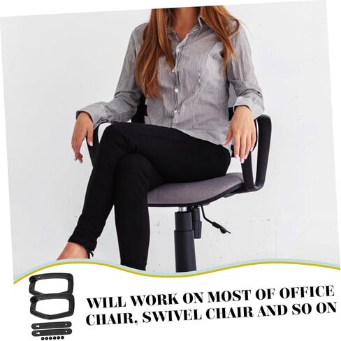 NUOBESTY 2pcs Fit Plastic Handrail Desk Chair Armrests Office Chair Accessories Office Armrest Replacement in Saudi Arabia