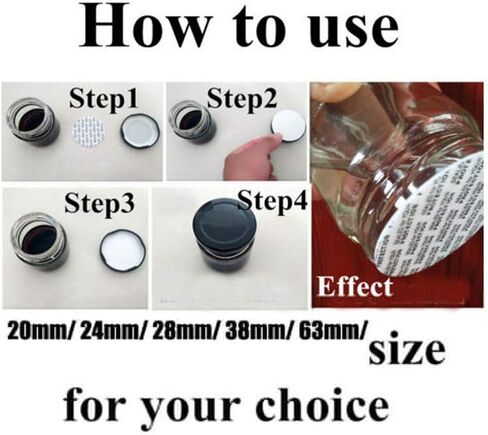 500pcs Pressure Activated Seals Cap Liners Red 20mm/(0.79") Foam Sealing inserts for Glass & Plastic Jar Bottles Containers No Induction Sealer Needed in Kuwait