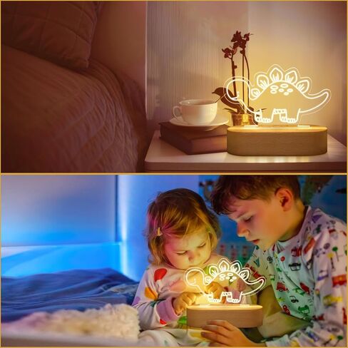 Dreyoo المرتفعات البقرة عيد الميلاد ليلة LED ضوء الاكريليك لطيف الحضانة ليلة مصباح عيد الميلاد السرير مصباح ديكور عيد الميلاد هدايا مضحكة للفتيات الفتيان المراهقين in Saudi Arabia