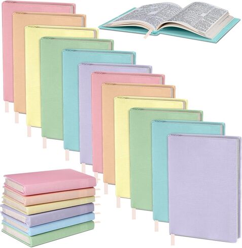 12 حزمة من أغطية الكتب القابلة للتمدد، مقاس 7.09 × 12.99 بوصة، أغطية كتب من القماش قابلة لإعادة الاستخدام وقابلة للغسل ومناسبة لحماية الكتب المدرسية ذات الغلاف الصلب مقاس 6-9 بوصة (ألوان زاهية) in Kuwait