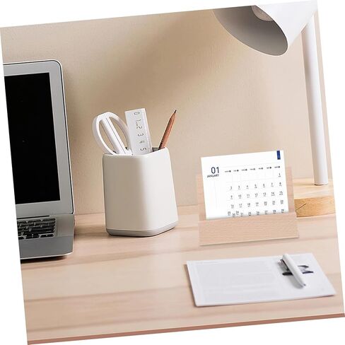 Veemoon Creative Wooden Base Calendar Stand Rustic Tabletop Card Holder for Photos Notes Postcards Solid Wood Display Base Lightweight Portable Decoration for Home Office in Saudi Arabia