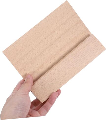 Veemoon Creative Wooden Base Calendar Stand Rustic Tabletop Card Holder for Photos Notes Postcards Solid Wood Display Base Lightweight Portable Decoration for Home Office in Saudi Arabia