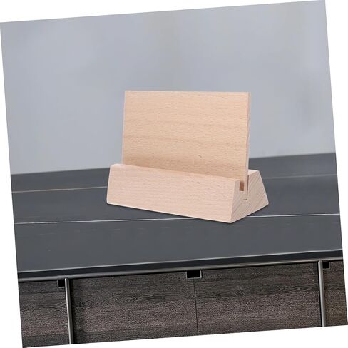 Veemoon Creative Wooden Base Calendar Stand Rustic Tabletop Card Holder for Photos Notes Postcards Solid Wood Display Base Lightweight Portable Decoration for Home Office in Saudi Arabia