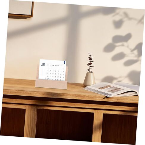 DOITOOL Rustic Wood Calendar Base for Weddings Photos Notes Sturdy Display Stand for Office Decor Wooden Card Holder Versatile Place Holder for Events in Saudi Arabia