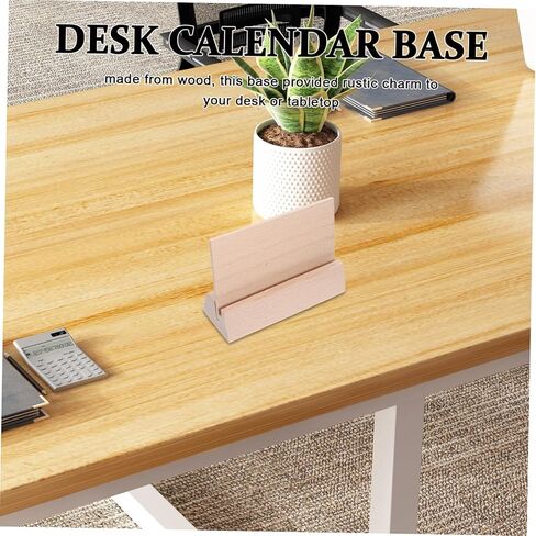 DOITOOL Rustic Wood Calendar Base for Weddings Photos Notes Sturdy Display Stand for Office Decor Wooden Card Holder Versatile Place Holder for Events in Saudi Arabia