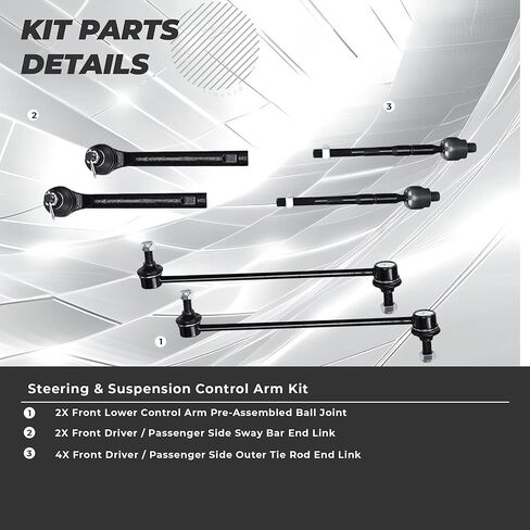 lronants Front Sway Bar Link Outer & Inner Tie Rod End Suspension Kit Compatible with 2005-2009 Honda Odyssey (Excluding Touring Models), 2010 Honda Odyssey All Models ES800224 EV800226 K750304 in Saudi Arabia