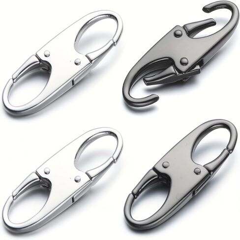 4PCS Anti-Theft Zipper Clips Secure Locking Double-Opening Connector Versatile Black Hooks for Luggage Backpacks Travel Bags, A in Saudi Arabia