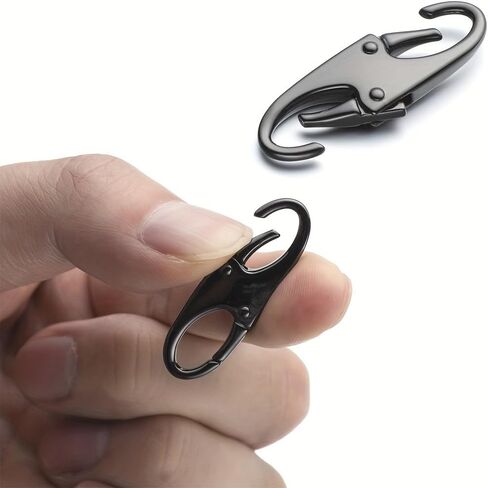 4PCS Anti-Theft Zipper Clips Secure Locking Double-Opening Connector Versatile Black Hooks for Luggage Backpacks Travel Bags, A in Saudi Arabia