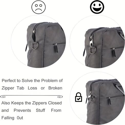 4PCS Anti-Theft Zipper Clips Secure Locking Double-Opening Connector Versatile Black Hooks for Luggage Backpacks Travel Bags, A in Saudi Arabia