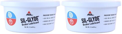 AGS SIL-Glyde 8 oz Tube Silicone Based Brake Assembly Lubricant for Eliminating Disc Brake Squeal - Moisture Proof, Heat Resistant, Rust and Corrosion Protector in Saudi Arabia