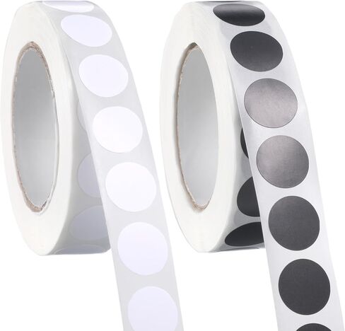 2000Pcs Small Circle Stickers, Black White Circle Stickers, Round Dot Sticker Small Round Coding Labels, Garage Sticker Roll for Office,Student Classroom and Other Scenarios in Saudi Arabia