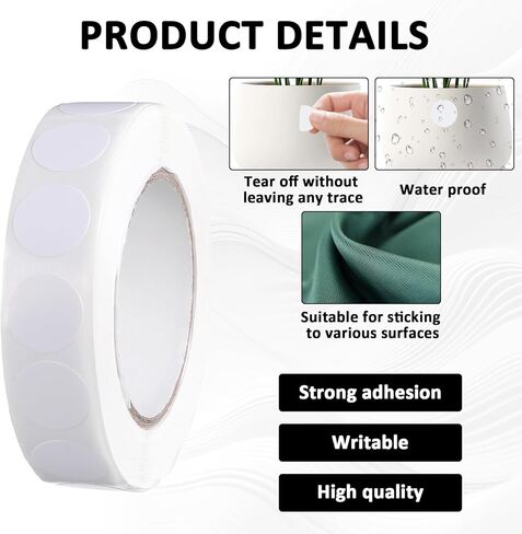 2000Pcs Small Circle Stickers, Black White Circle Stickers, Round Dot Sticker Small Round Coding Labels, Garage Sticker Roll for Office,Student Classroom and Other Scenarios in Saudi Arabia