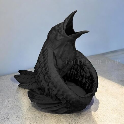Enchanting Raven Dice Tower for RPG Enthusiasts, Perfect Dungeons and Dragons Accessory, Ideal DND, Crow, Bird, Gothic D&D Dice Rollers & Gifts, Warhammer, Fantasy Gaming, Tabletop (Black) in Saudi Arabia