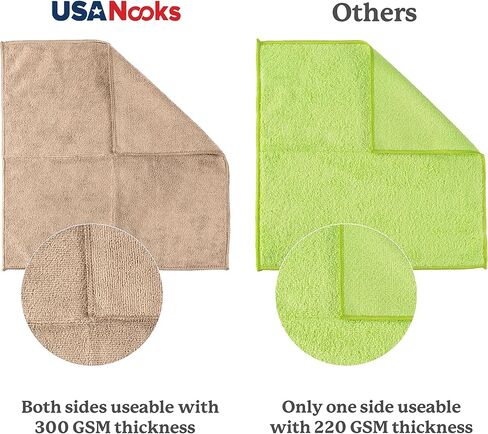 Microfiber Cleaning Cloth Yellow - 12 Pcs 12.5"x12.5" - High Performance - 1200 Washes, Ultra Absorbent Towels Weave Grime & Liquid for Streak-Free Mirror Shine - Car Washing Cloth in Kuwait