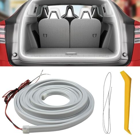 شريط إضاءة لصندوق السيارة من yoRise، مقاس 157.48 بوصة، ديكور شريط مصابيح LED داخلي مرن عالمي للسيارات، ألوان دافئة مقاومة للماء لملحقات الإضاءة المحيطة بصندوق السيارة لسيارات الدفع الرباعي (دافئ) in Kuwait