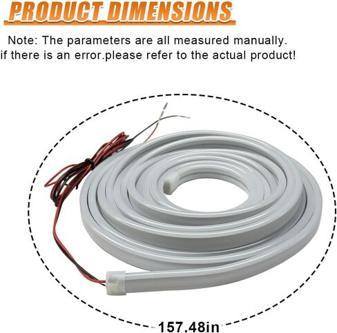 شريط إضاءة لصندوق السيارة من yoRise، مقاس 157.48 بوصة، ديكور شريط مصابيح LED داخلي مرن عالمي للسيارات، ألوان دافئة مقاومة للماء لملحقات الإضاءة المحيطة بصندوق السيارة لسيارات الدفع الرباعي (دافئ) in Kuwait