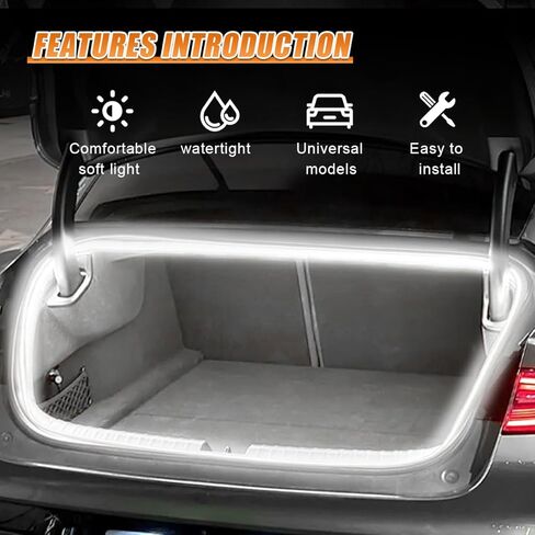 شريط إضاءة لصندوق السيارة من yoRise، مقاس 157.48 بوصة، ديكور شريط مصابيح LED داخلي مرن عالمي للسيارات، ألوان دافئة مقاومة للماء لملحقات الإضاءة المحيطة بصندوق السيارة لسيارات الدفع الرباعي (دافئ) in Kuwait