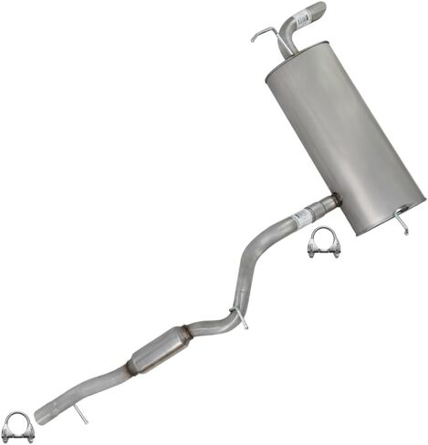 Exhaust Resonator Rear Muffler System Kit Compatible for 2012-2017 Jeep Wrangler 3.6L | Stainless Steel | Northeastern Exhaust | Includes Clamps | Automotive Replacement Part | Direct Fit in Saudi Arabia