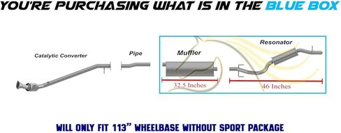 Muffler Resonator Exhaust System Kit Compatible for 2006 Chevrolet Uplander 3.5L | Northeastern Exhaust | Stainless Steel | Free Clamps Included | Automotive Replacement Part | Direct-Fit in Saudi Arabia