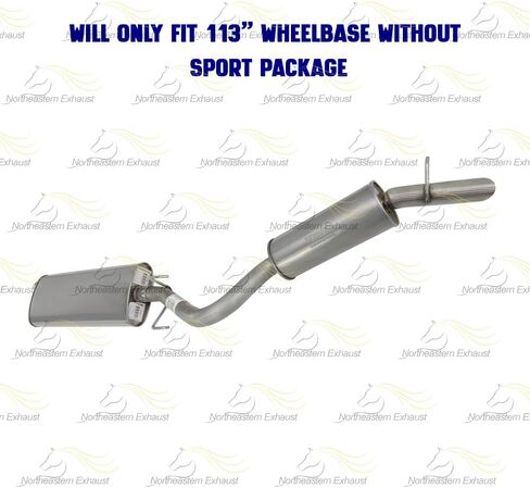 Muffler Resonator Exhaust System Kit Compatible for 2006 Chevrolet Uplander 3.5L | Northeastern Exhaust | Stainless Steel | Free Clamps Included | Automotive Replacement Part | Direct-Fit in Saudi Arabia