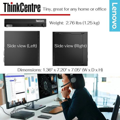 Lenovo ThinkCentre Neo 30a All-in-One 27" IPS FHD Computer, Intel i5-12450H, 32GB RAM, 1TB NVMe SSD, WiFi, Bluetooth, Webcam, DVDRW, Windows 11 Pro, Black, Gen 3 AIO Desktop in Saudi Arabia
