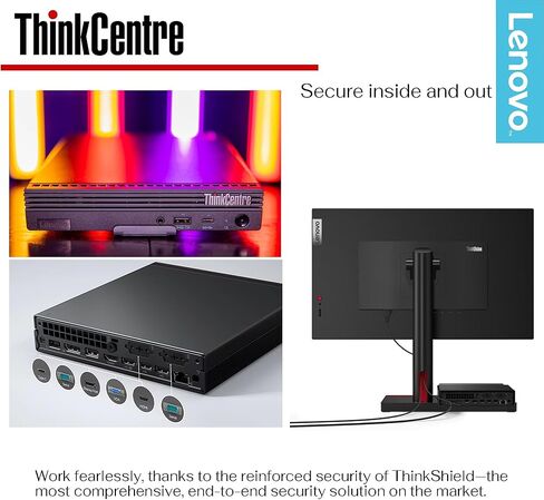 Lenovo ThinkCentre Neo 30a All-in-One 27" IPS FHD Computer, Intel i5-12450H, 32GB RAM, 1TB NVMe SSD, WiFi, Bluetooth, Webcam, DVDRW, Windows 11 Pro, Black, Gen 3 AIO Desktop in Saudi Arabia