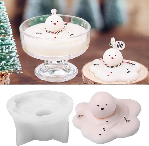 Silicone Candle molds and Christmas Candle molds Christmas, DIY Crafts, Christmas Party Decorations for Gift-Making, Handmade Adorable Melting Snowmen Aromatherapy, and Holiday décor in Saudi Arabia